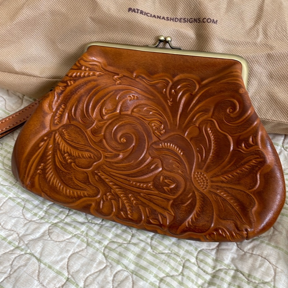 Patricia Nash leather wristlet.